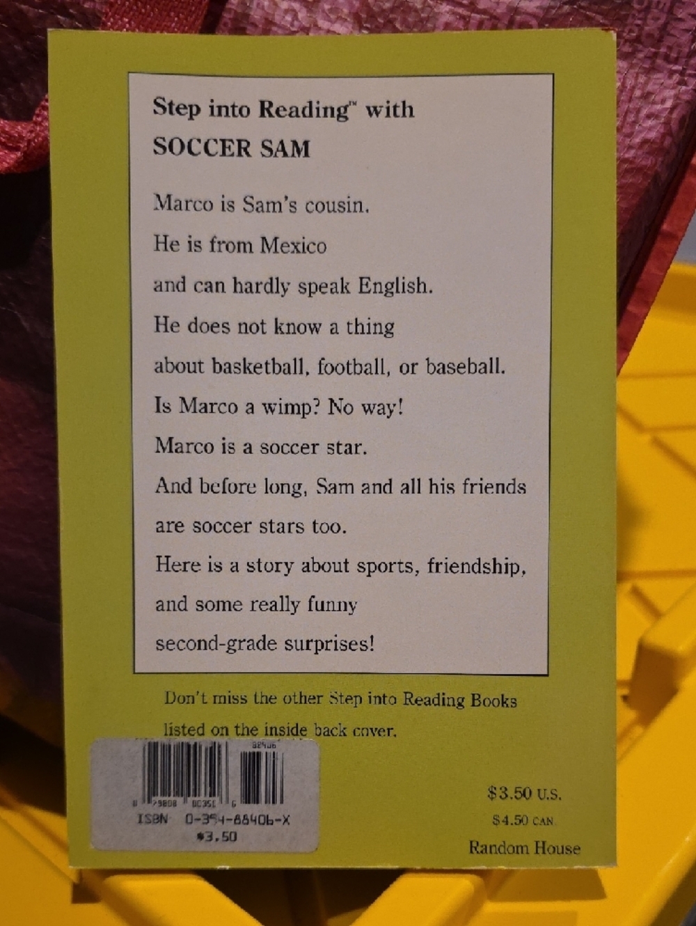 Soccer Sam Illustrated Children's Book - Bright Red & Green Cover - Picture 2 of 2
